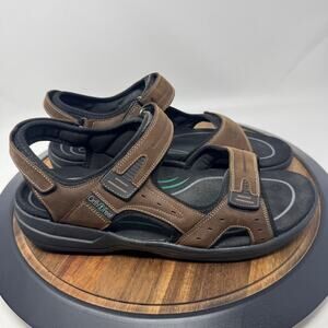 Orthofeet Gemini 565 Men's Leather Sandals Brown Size 14 D